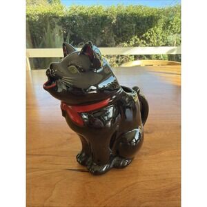 Shafford‎ Redware Black Cat Creamer/Pitcher - Vintage 1950's, Japan